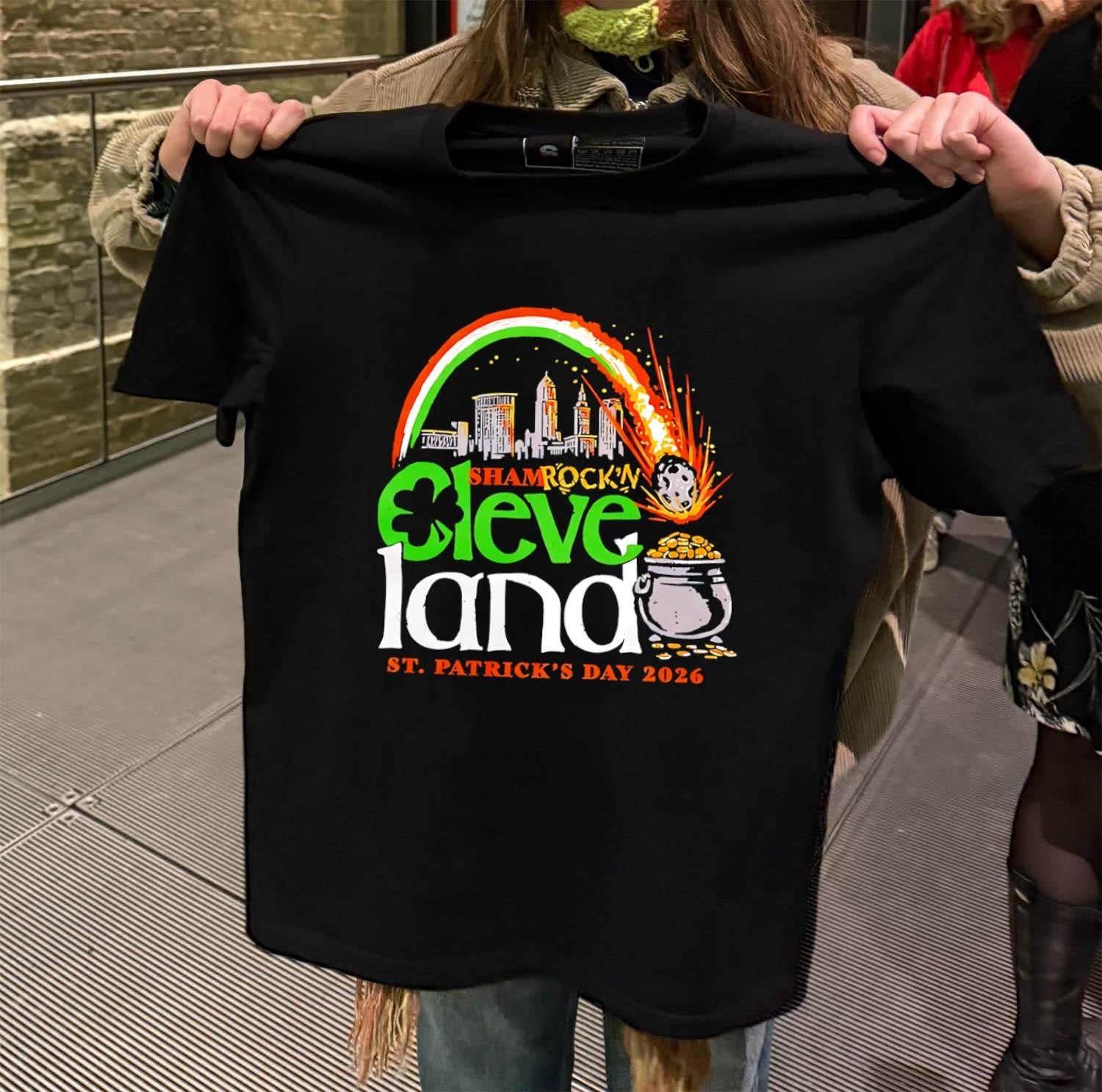 ShamRock’n Cleveland St. Patrick’s Day 2026 Rainbow Meteor shirt