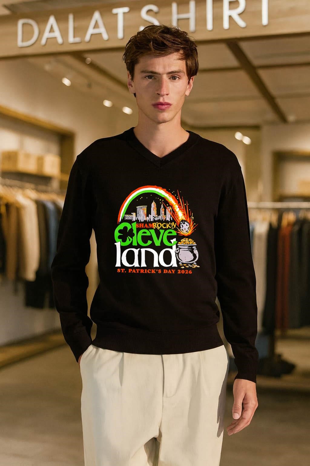 ShamRock’n Cleveland St. Patrick’s Day 2026 Rainbow Meteor shirt