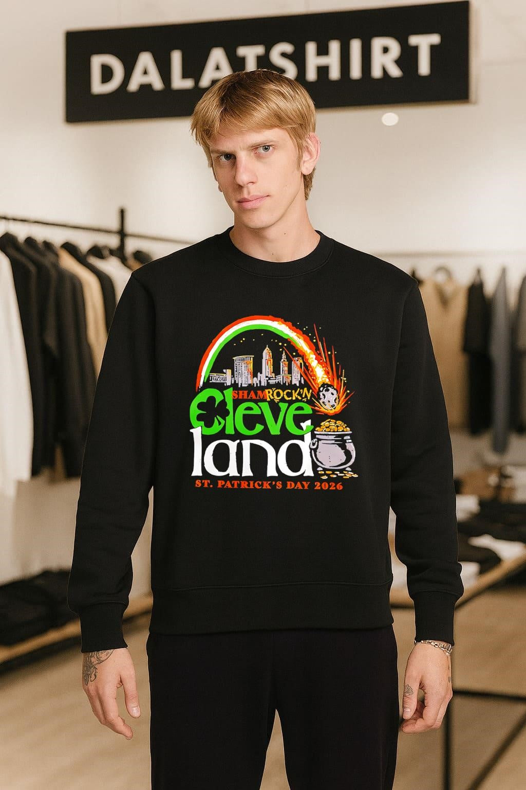 ShamRock’n Cleveland St. Patrick’s Day 2026 Rainbow Meteor shirt
