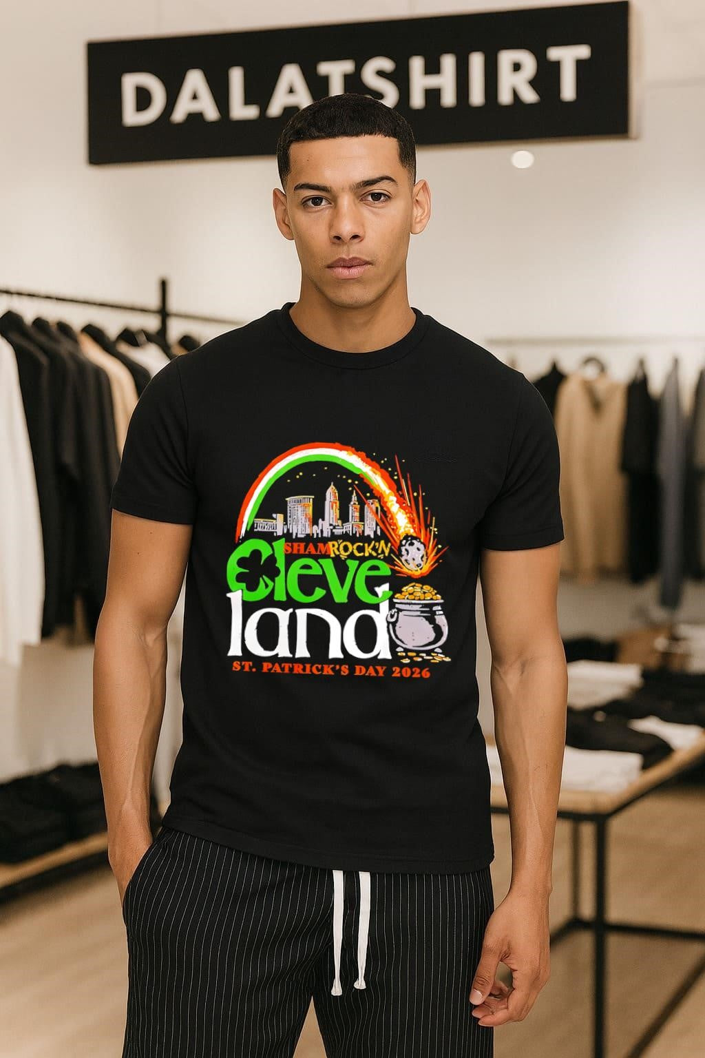 ShamRock’n Cleveland St. Patrick’s Day 2026 Rainbow Meteor shirt