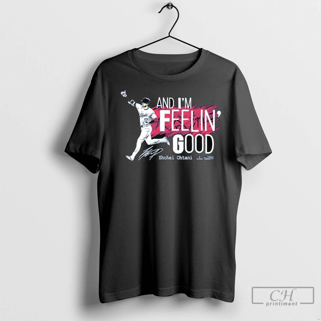 Shohei Ohtani And Im Feelin Good Signature Long Sleve T Shirts