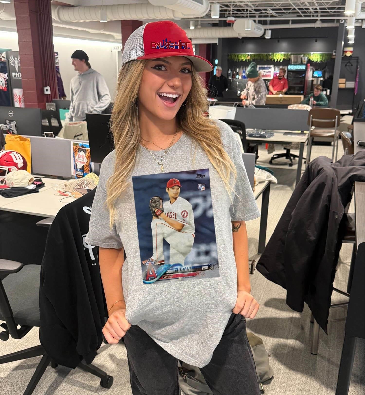 Shohei Ohtani Angels Baseball Rookie Card Graphic shirt