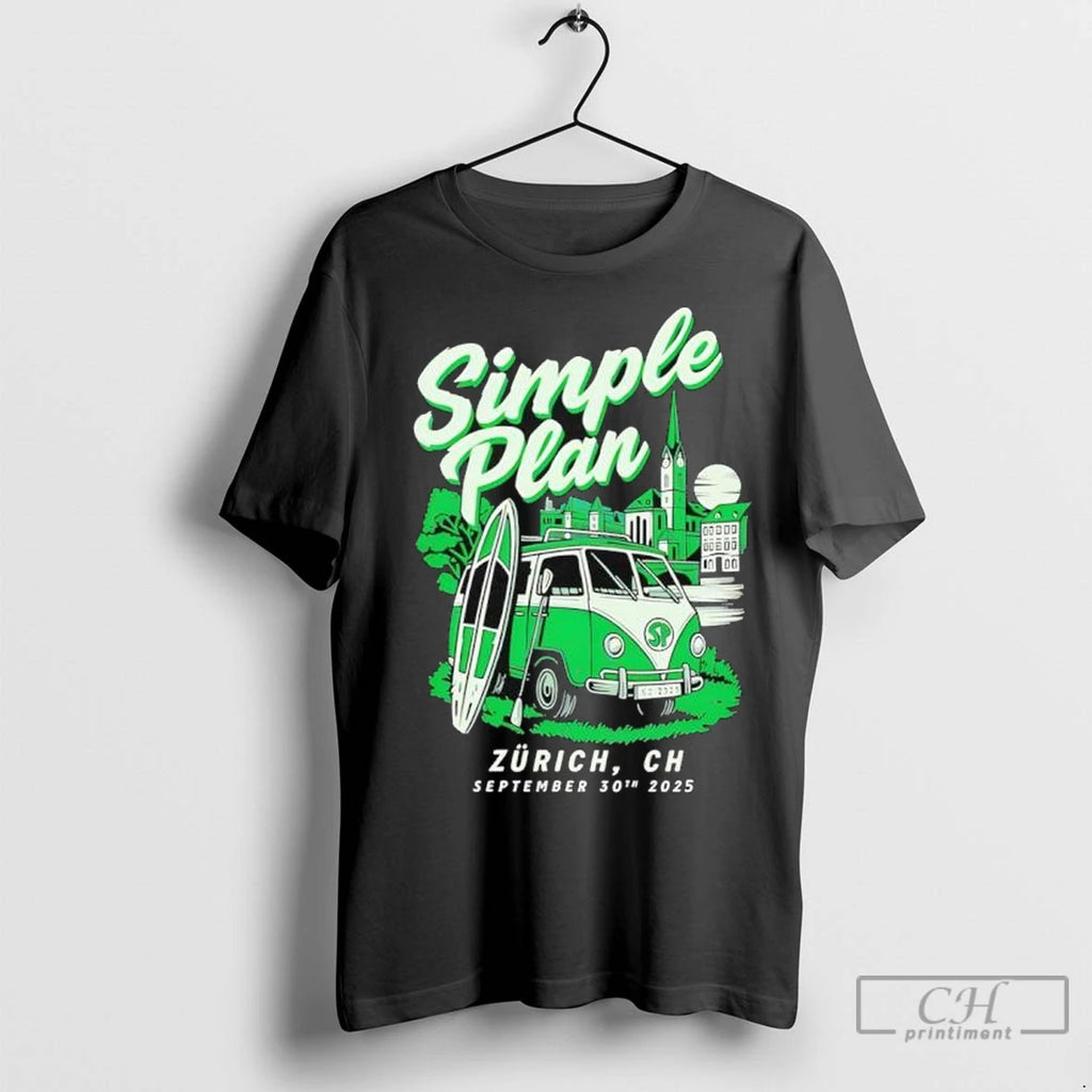 Simple Plan Sep 30 2025 Zurich Ch Event T Shirts