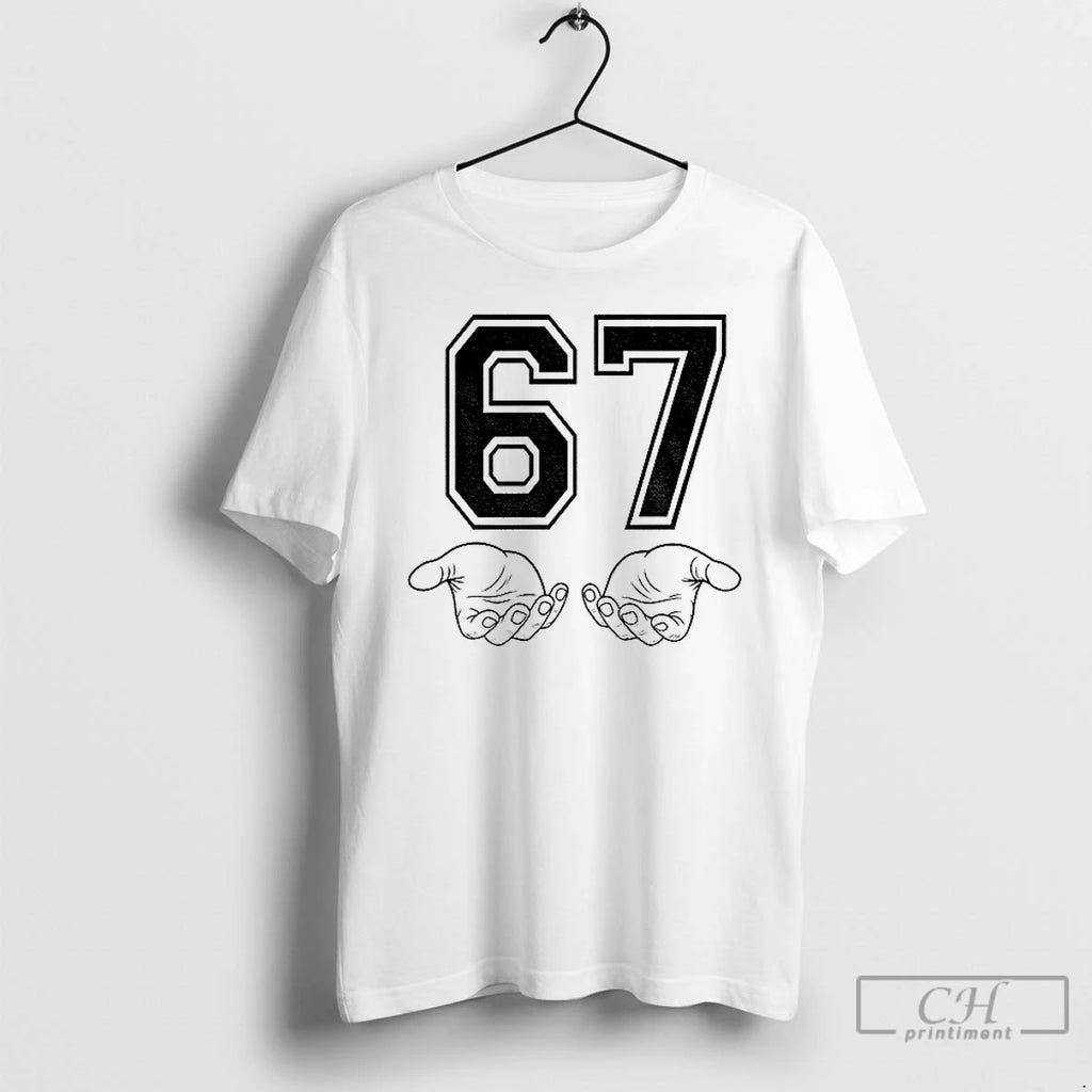 Six Seven 6 7 Meme Funny Hands T Shirts