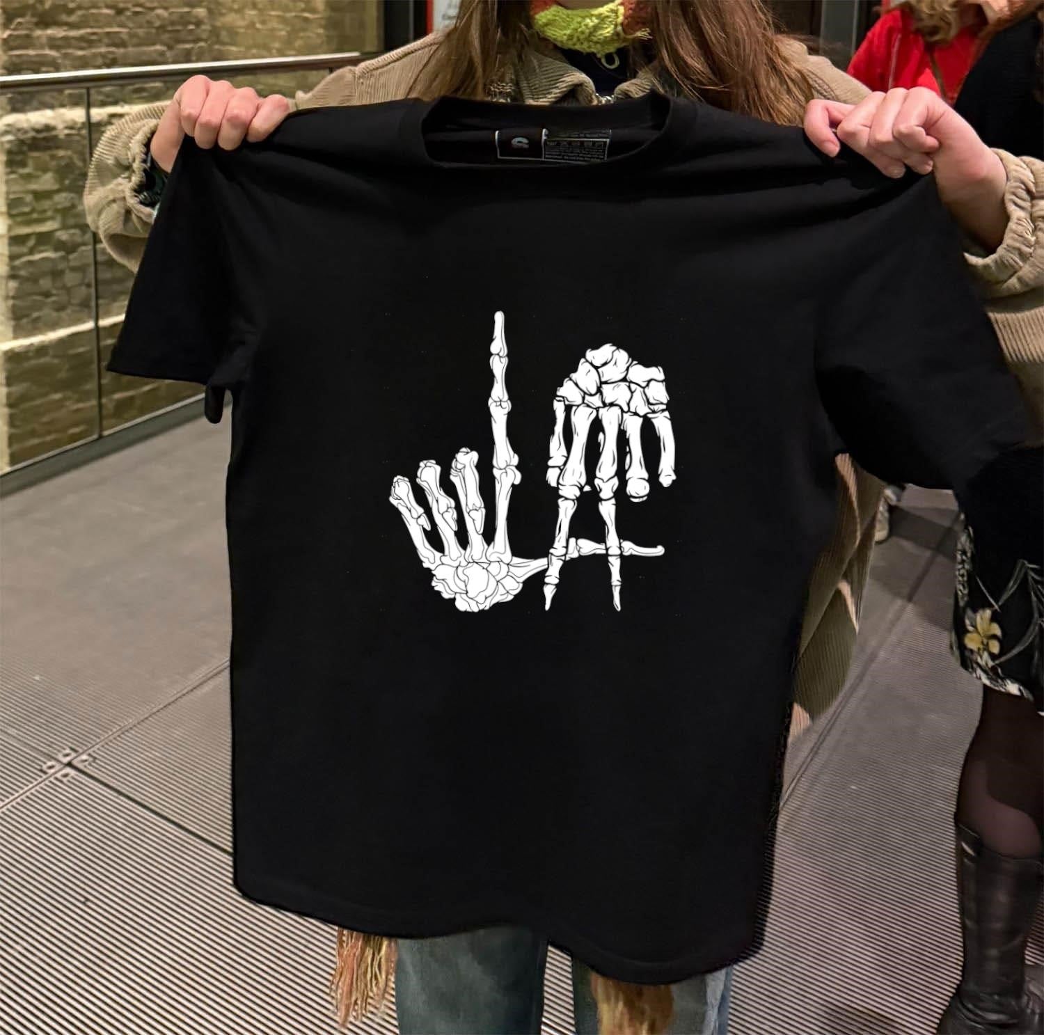 Skeleton Hands Los Angeles LA Fingers shirt