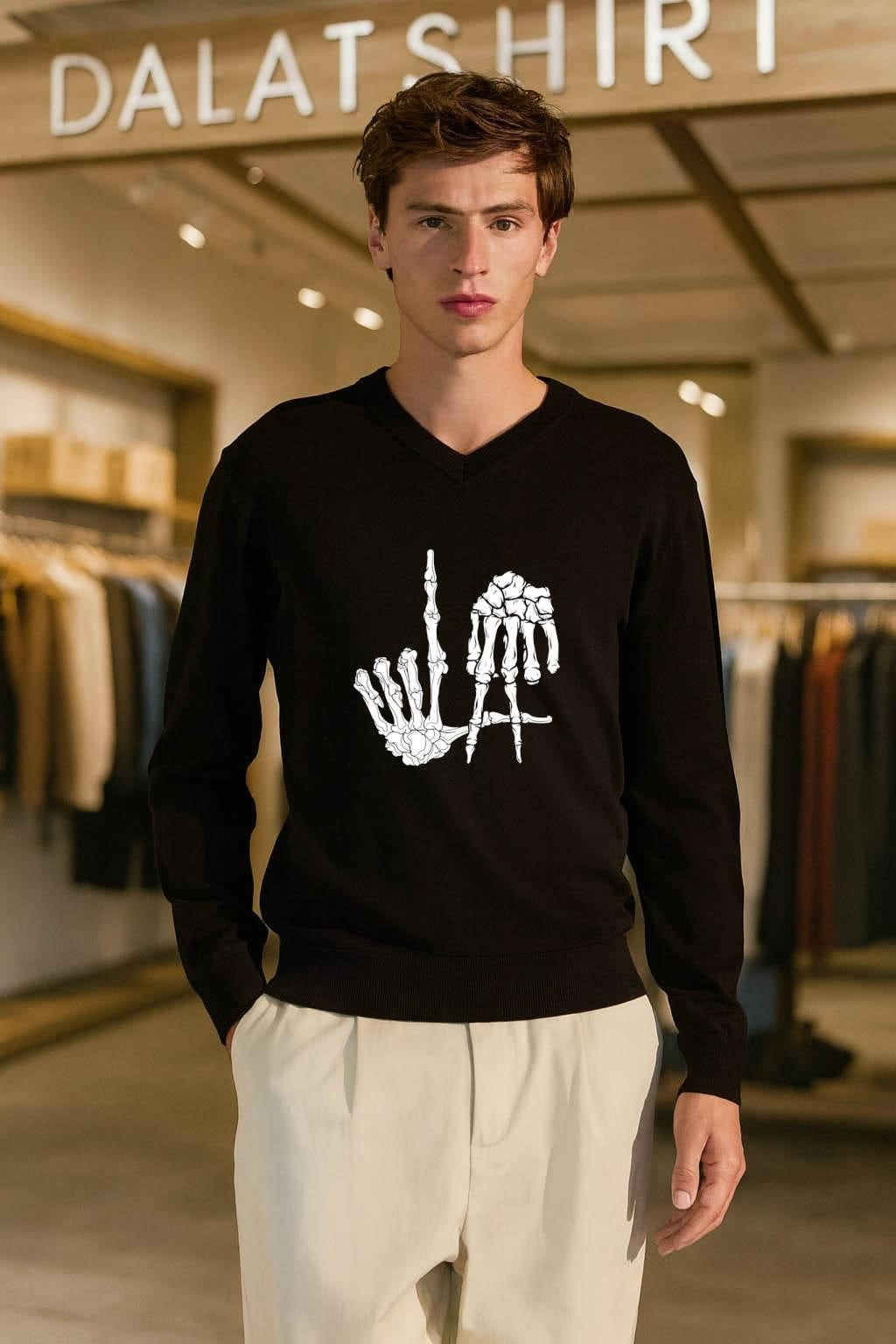 Skeleton Hands Los Angeles LA Fingers shirt