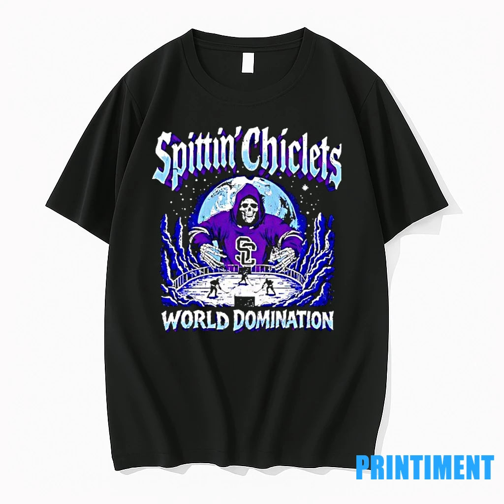 Skeleton Spittin Chiclets World Domination Tshirts Sweater