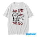 Skeleton Can I Pet That Dog Rip Tshirts Sweater