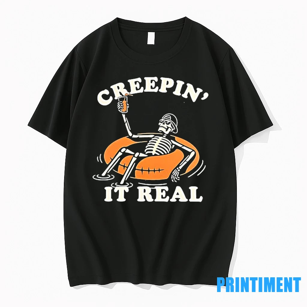 Skeleton Creepin It Real Tshirts Sweater