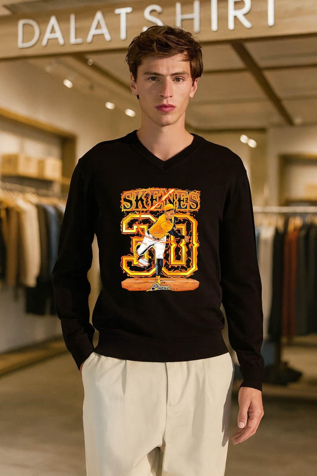 Skenes 30 Planet Paul Skenes pitcher baseball fire shirt