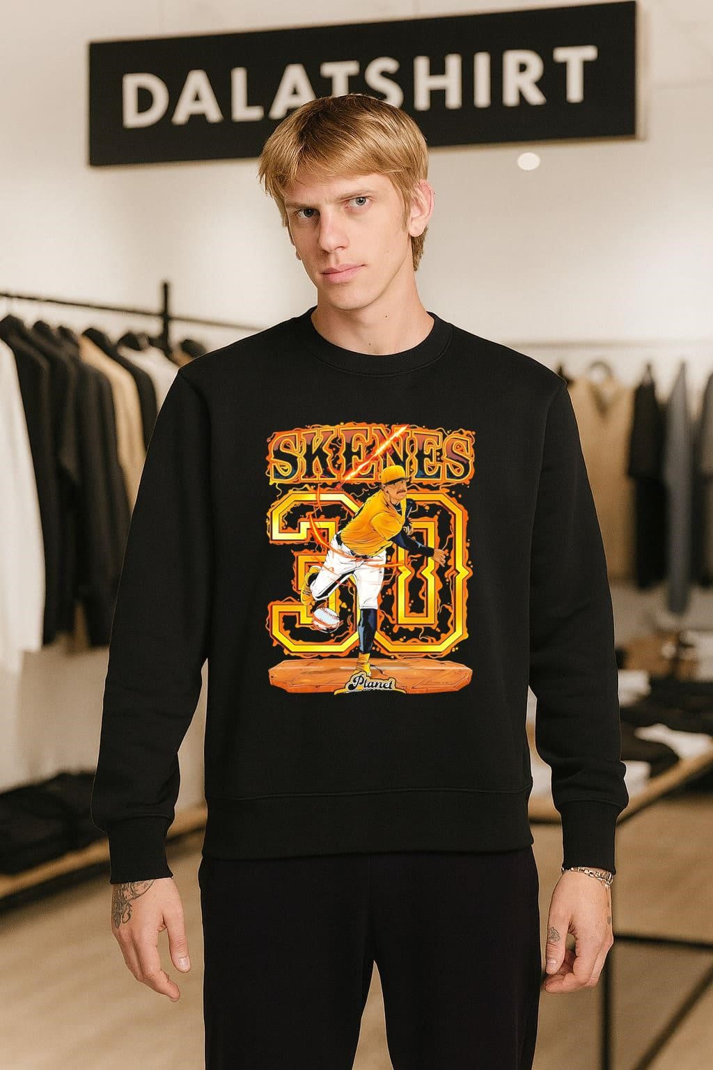 Skenes 30 Planet Paul Skenes pitcher baseball fire shirt