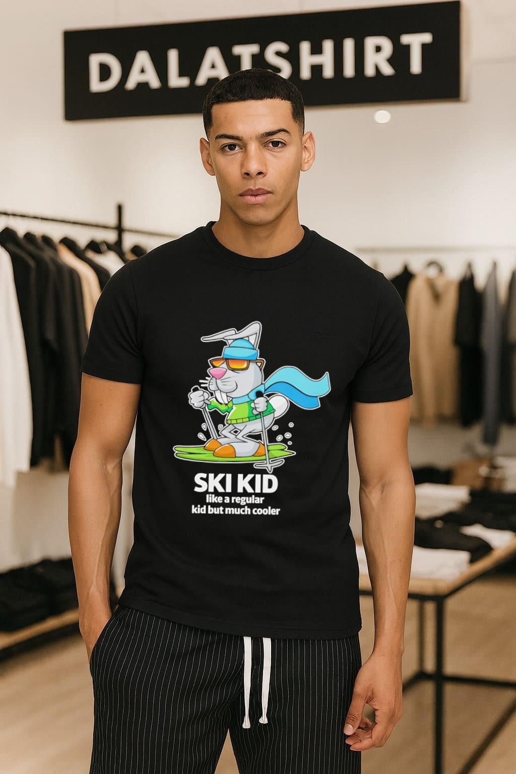 Ski Kid like a regular kid but much cooler shirt