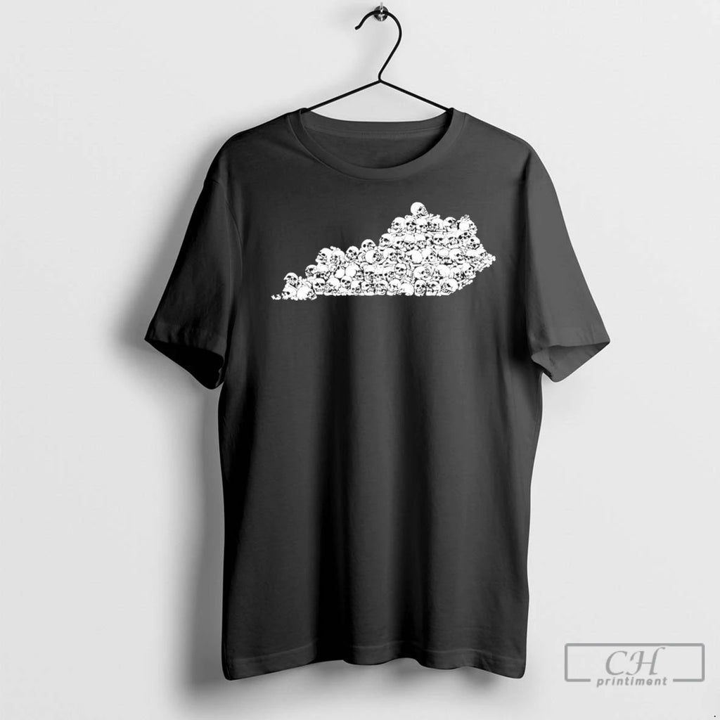 Skulls Kentucky Map T Shirts
