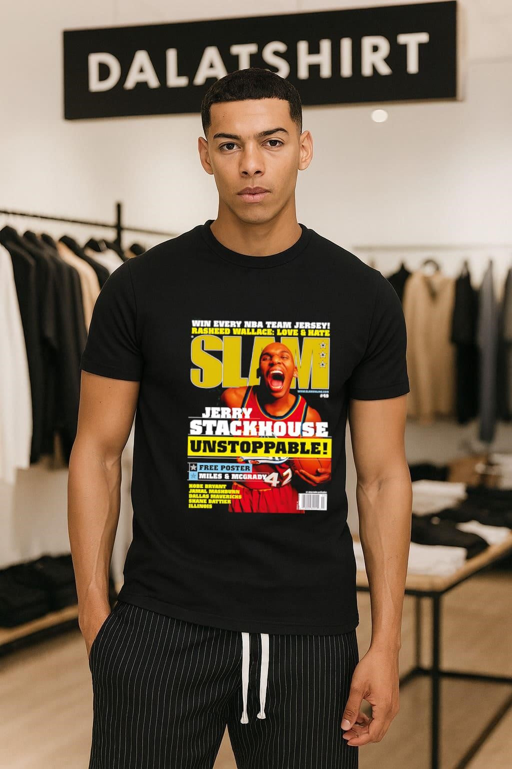 Slam Magazine Jerry Stackhouse Unstoppable March 2001 Basketball shirt