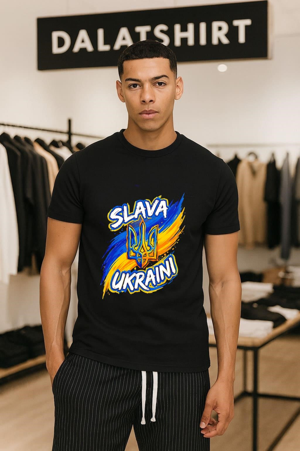 Slava Ukraini Trident Symbol Blue And Yellow Ukraine Flag shirt