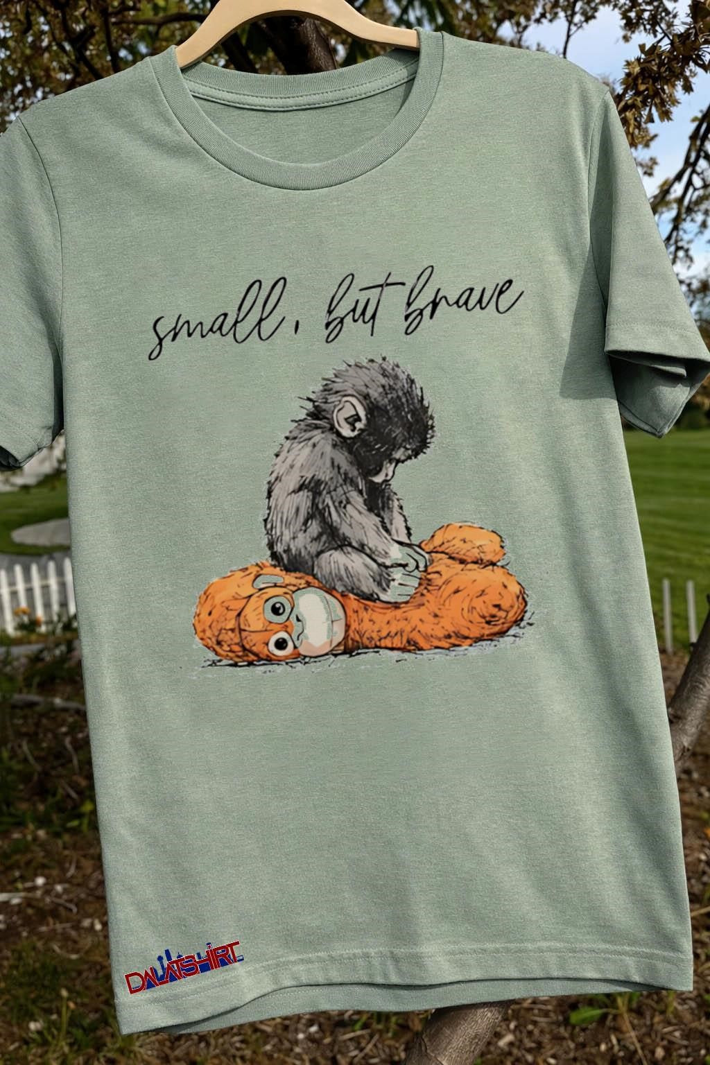 Small But Brave Baby Monkey Sitting Sad Graphic shirt