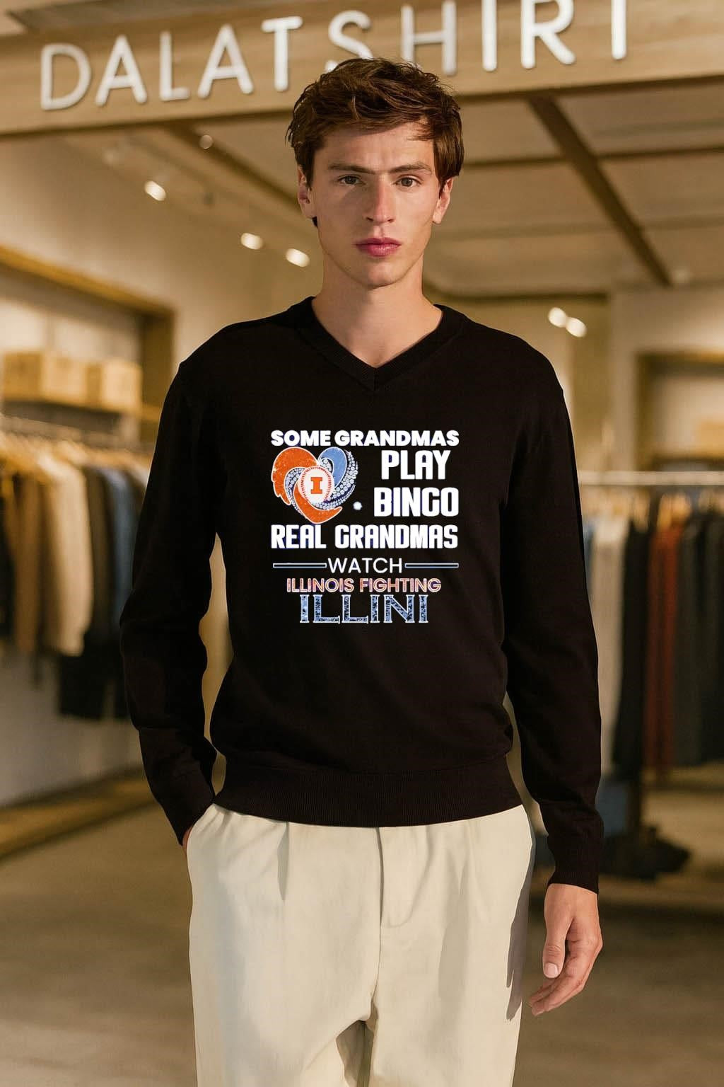 Some Grandmas Play Bingo Real Grandmas Watch Illinois Fighting Illini shirt