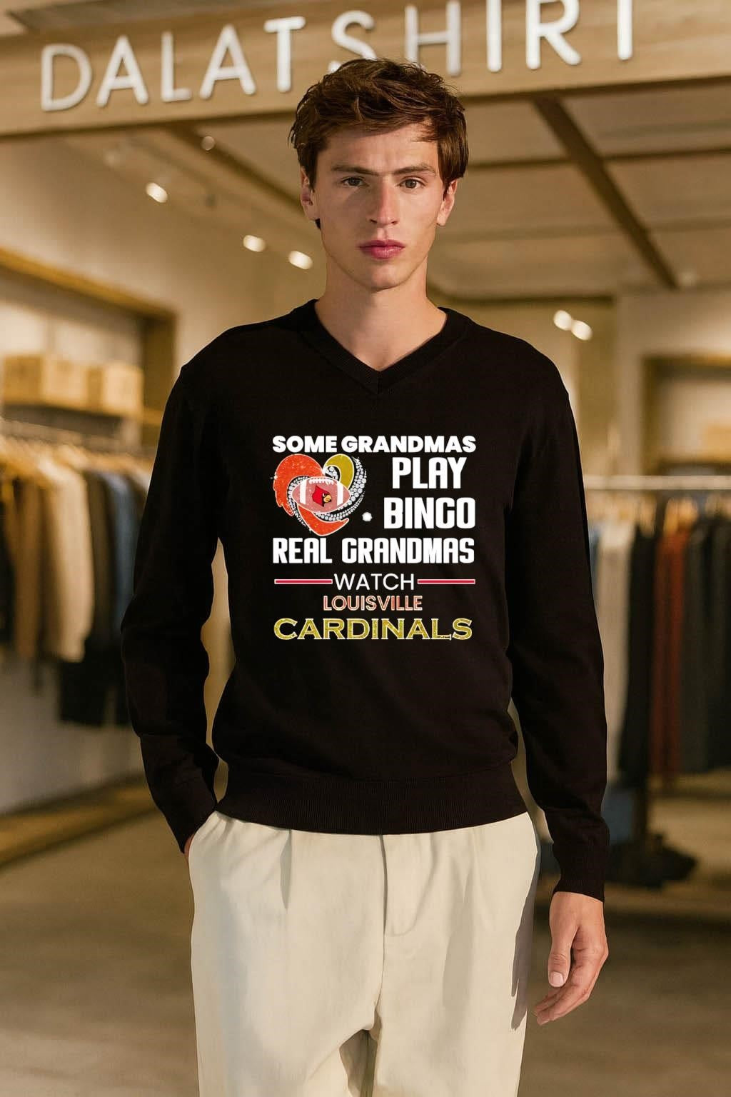 Some Grandmas Play Bingo Real Grandmas Watch Louisville Cardinals shirt