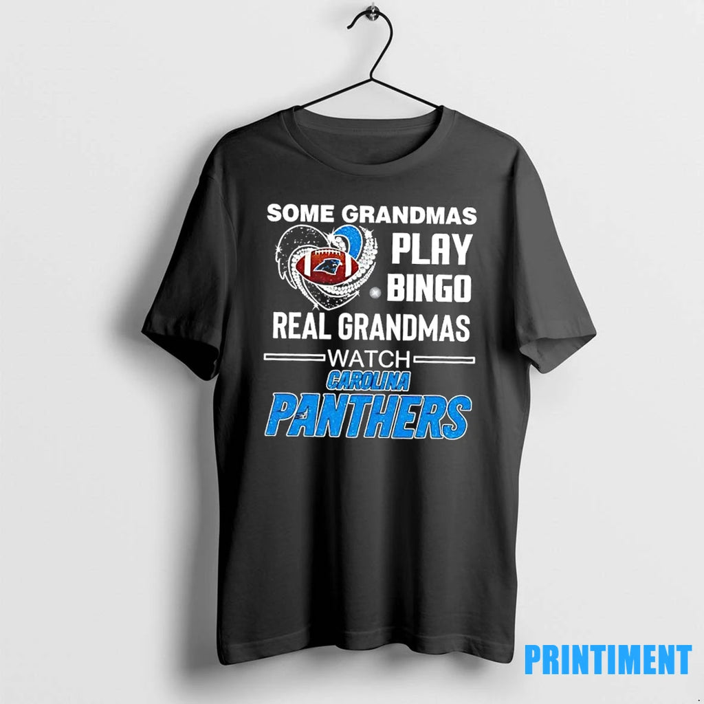 Some Grandmas Play Bingo Real Grandmas Watch Carolina Panthers Football Diamond Heart Tshirts Sweater