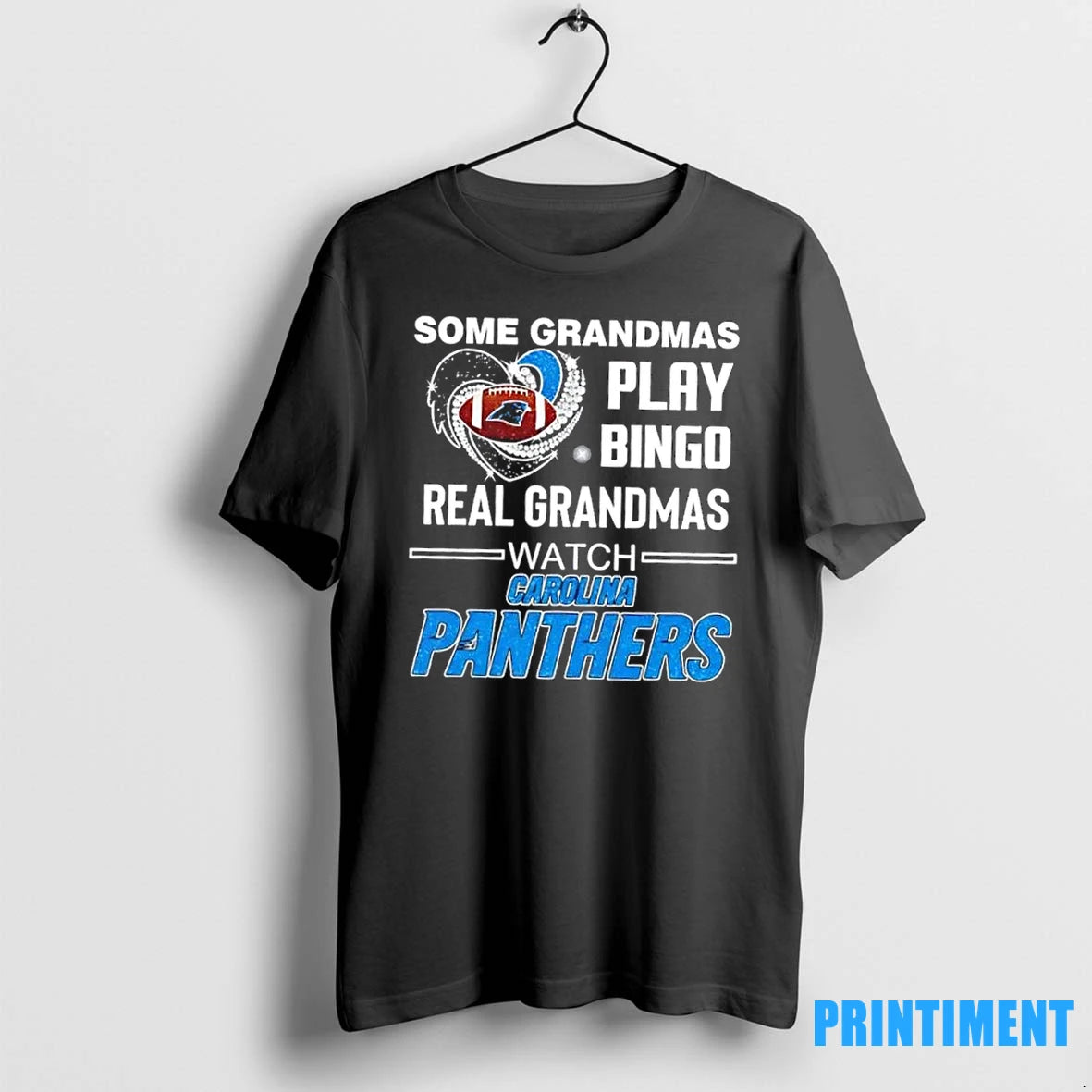Some Grandmas Play Bingo Real Grandmas Watch Carolina Panthers Football Diamond Heart Tshirts Sweater