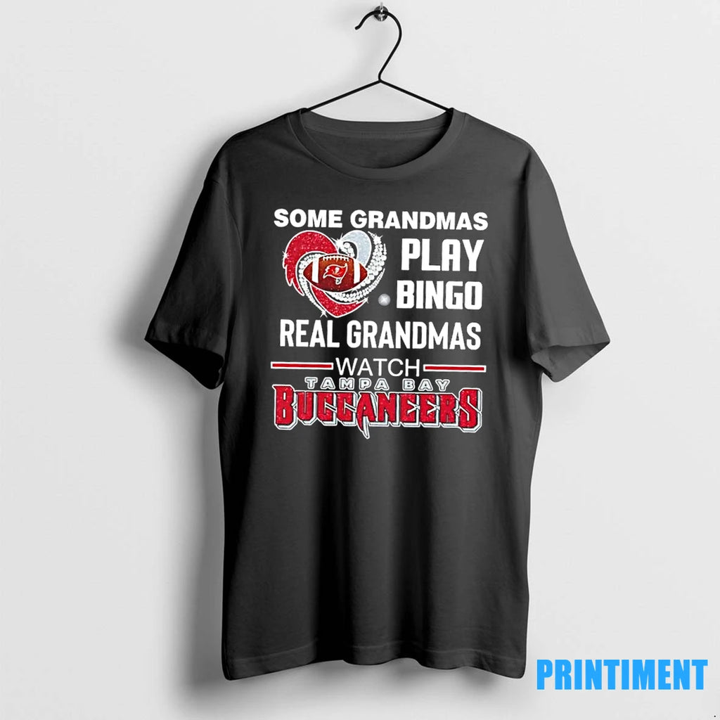 Some Grandmas Play Bingo Real Grandmas Watch Tampa Bay Buccaneers Football Diamond Heart Tshirts Sweater