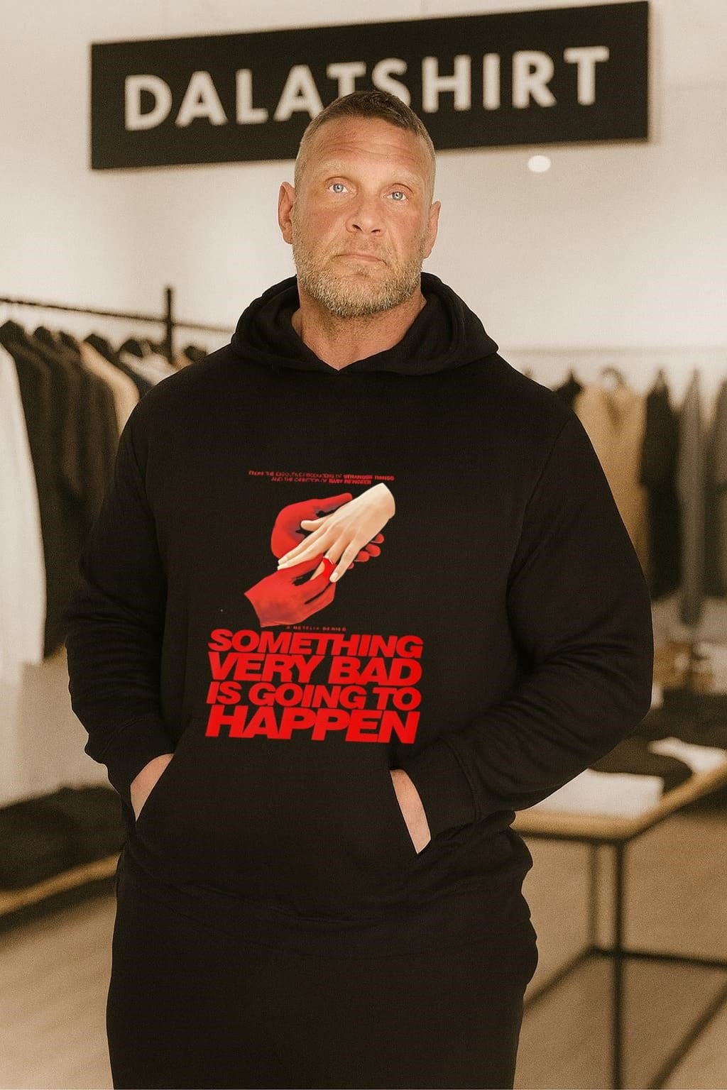Something very bad is going to happen red hand ring shirt
