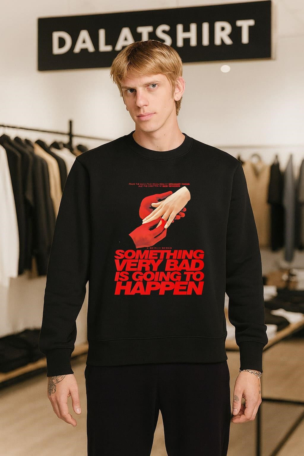 Something very bad is going to happen red hand ring shirt