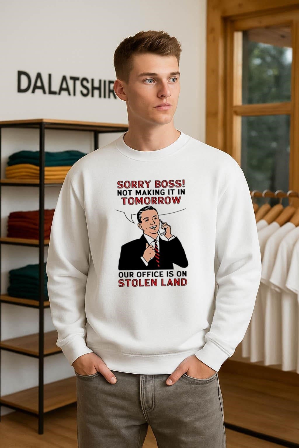 Sorry Boss Not Making It In Tomorrow Our Office On Stolen Land shirt