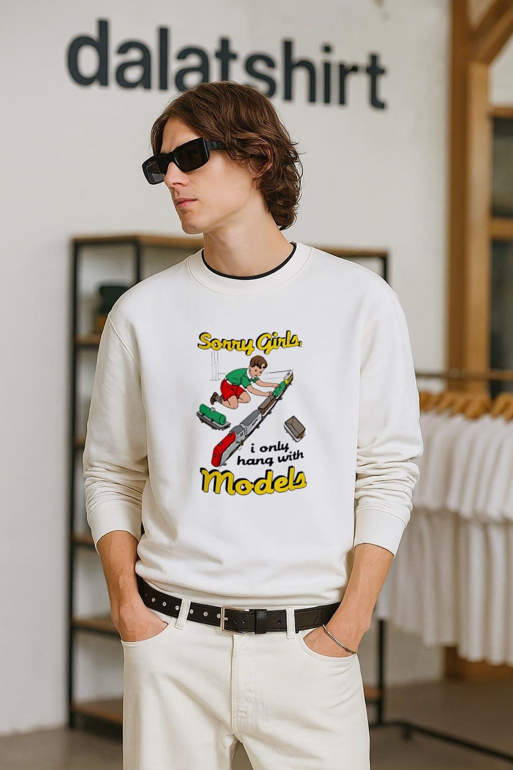 Sorry Girls I Only Hang With Models Vintage Boy Playing shirt