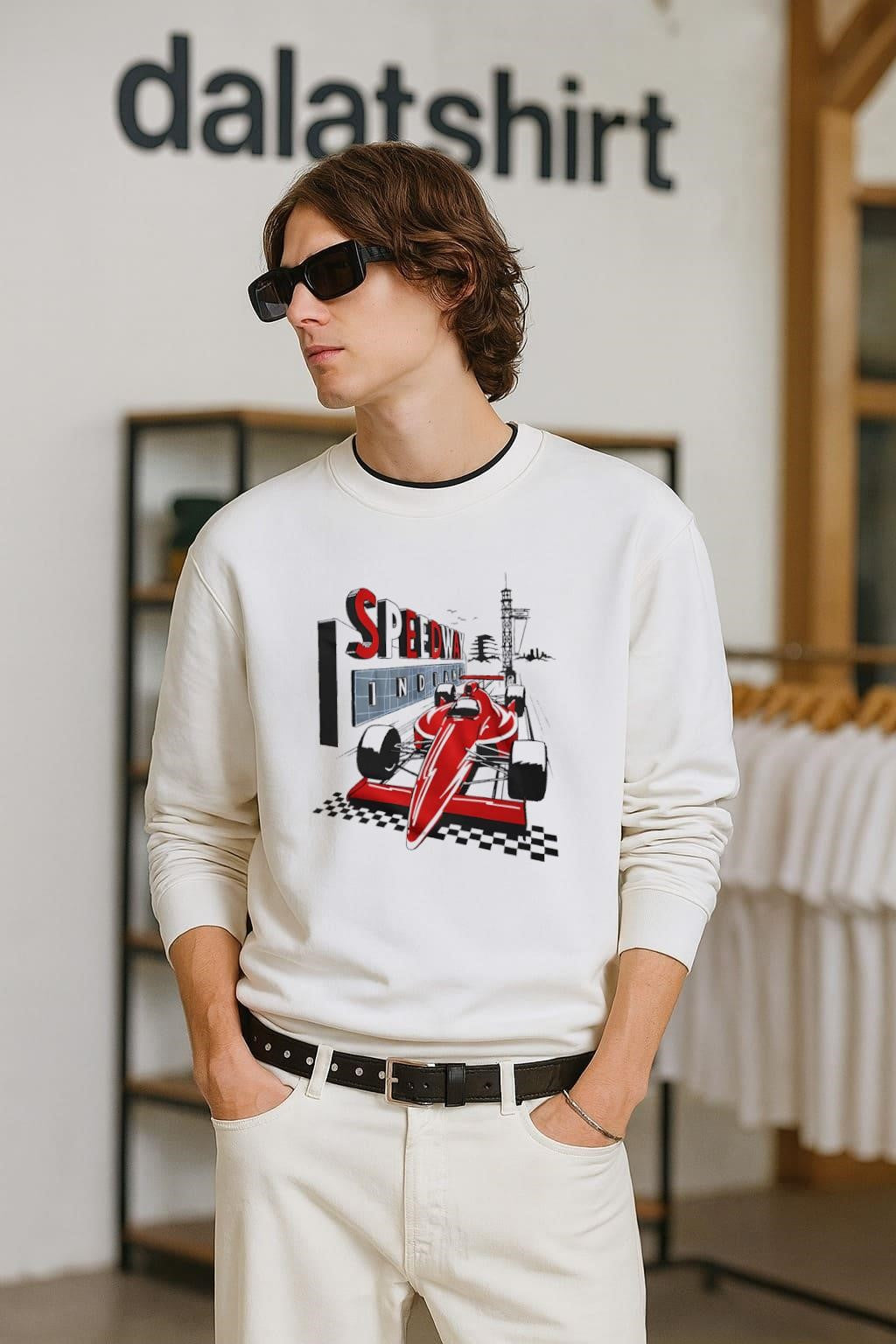Speedway Indiana Red Racing Car shirt