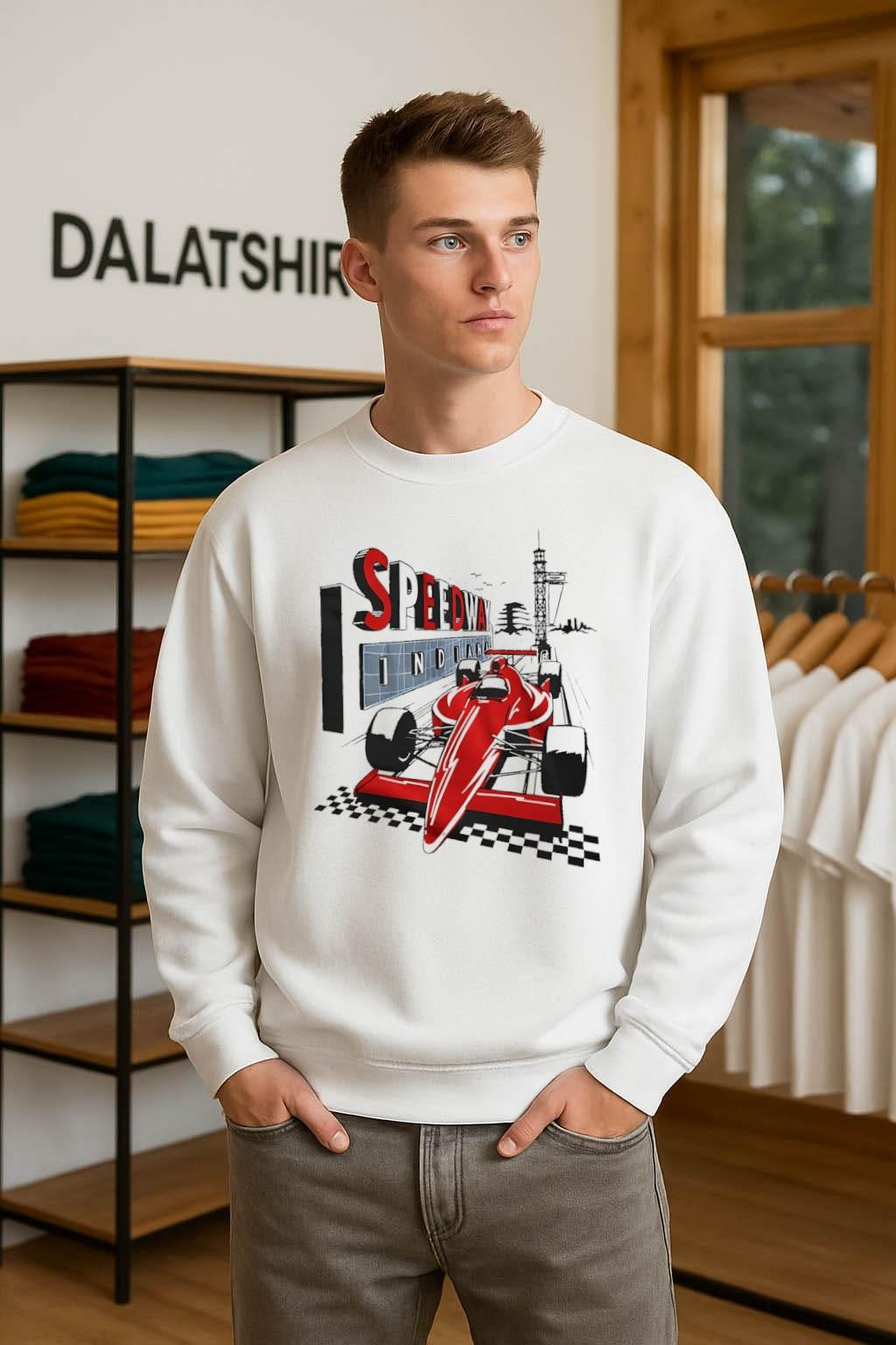 Speedway Indiana Red Racing Car shirt