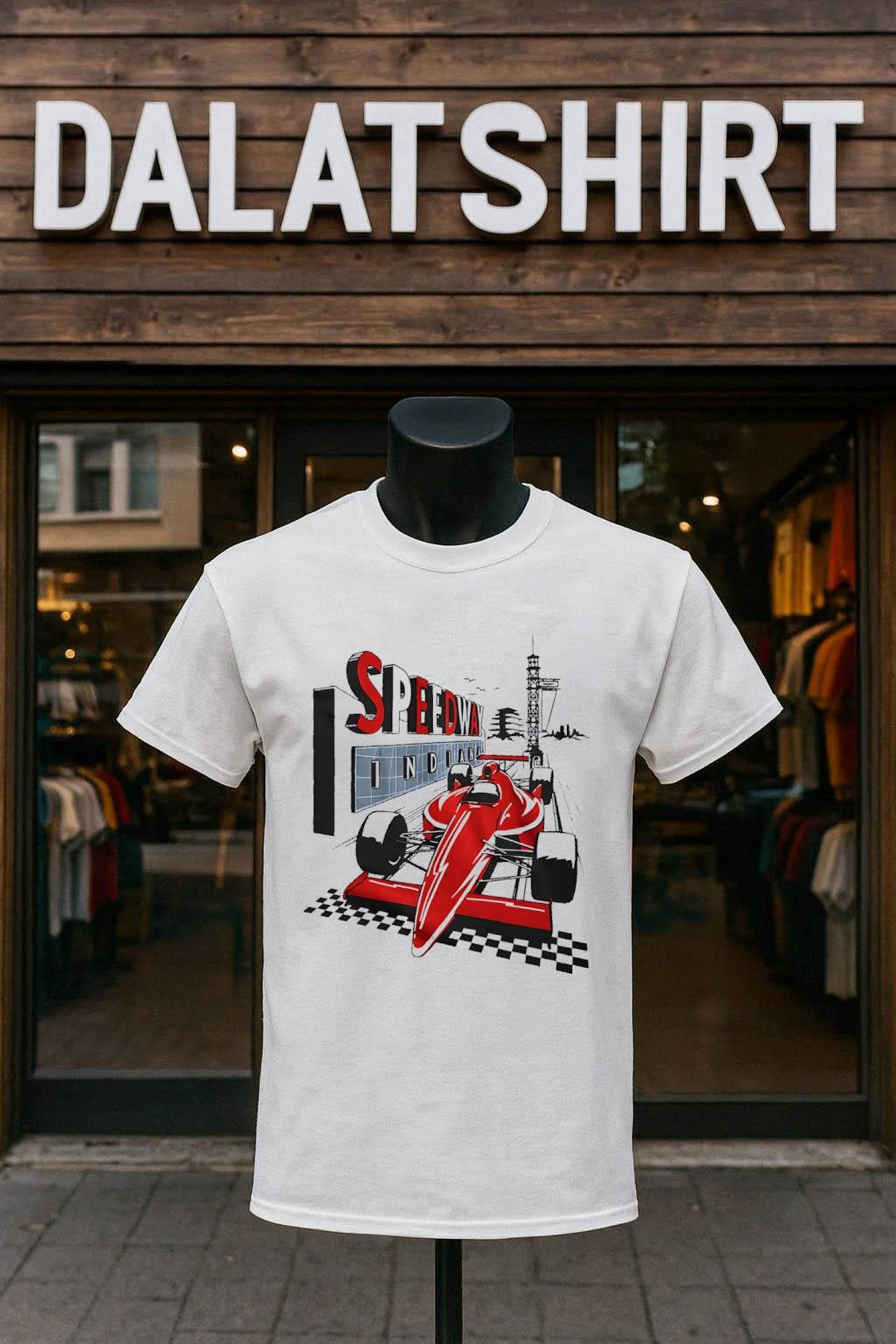 Speedway Indiana Red Racing Car shirt