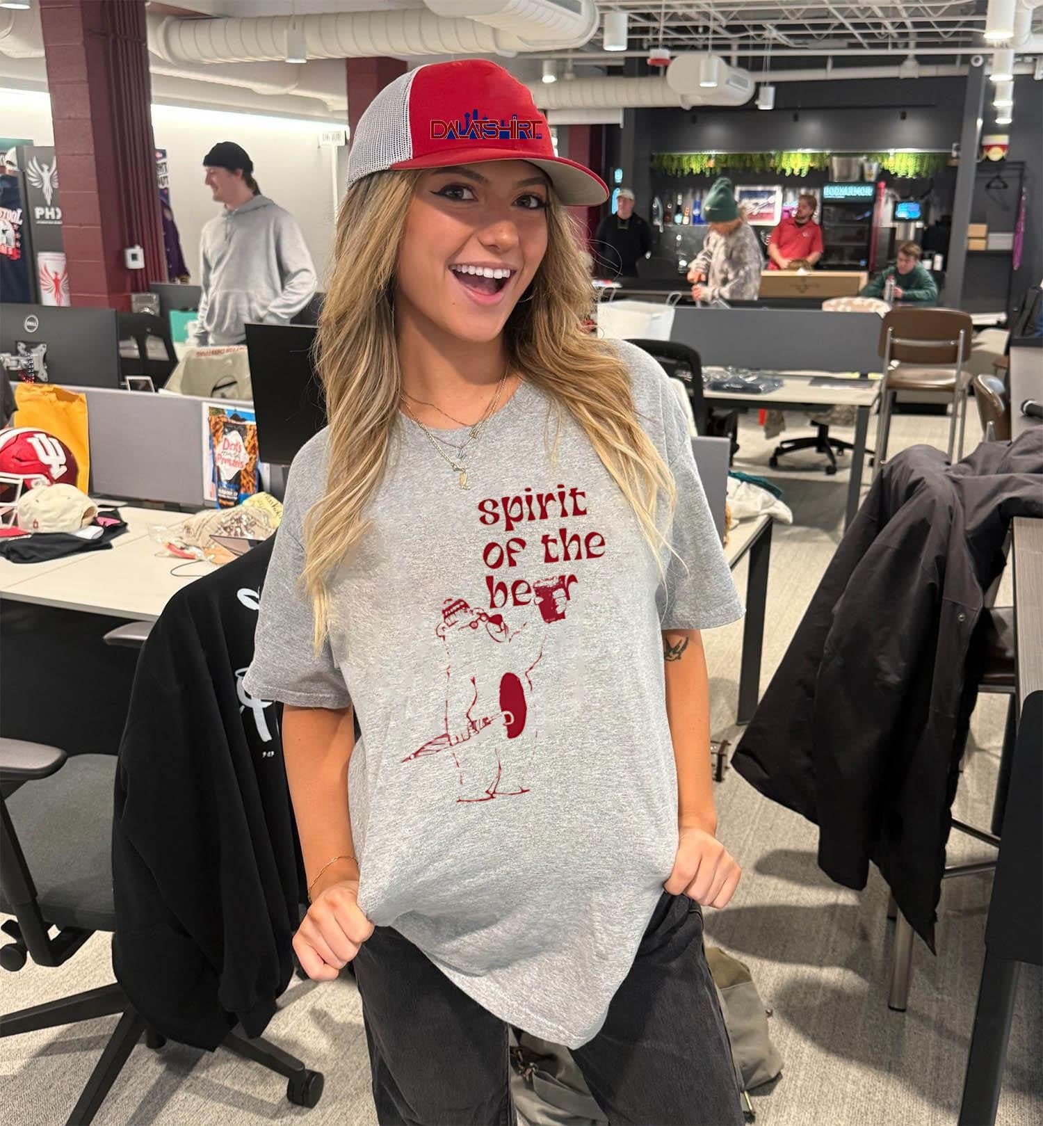 Spirit Of The Beer Polar Bear Wearing Beanie Drinking shirt