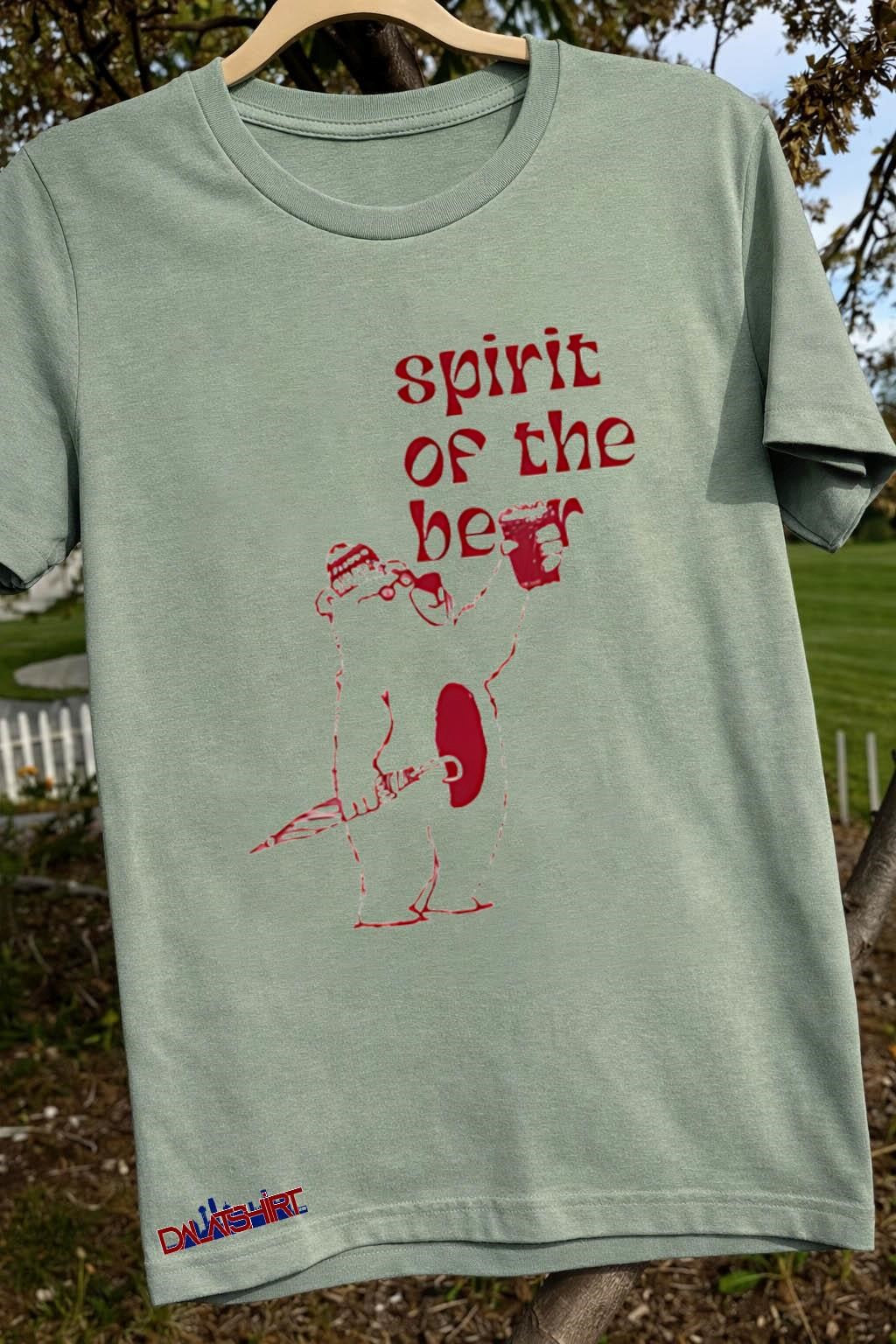 Spirit Of The Beer Polar Bear Wearing Beanie Drinking shirt