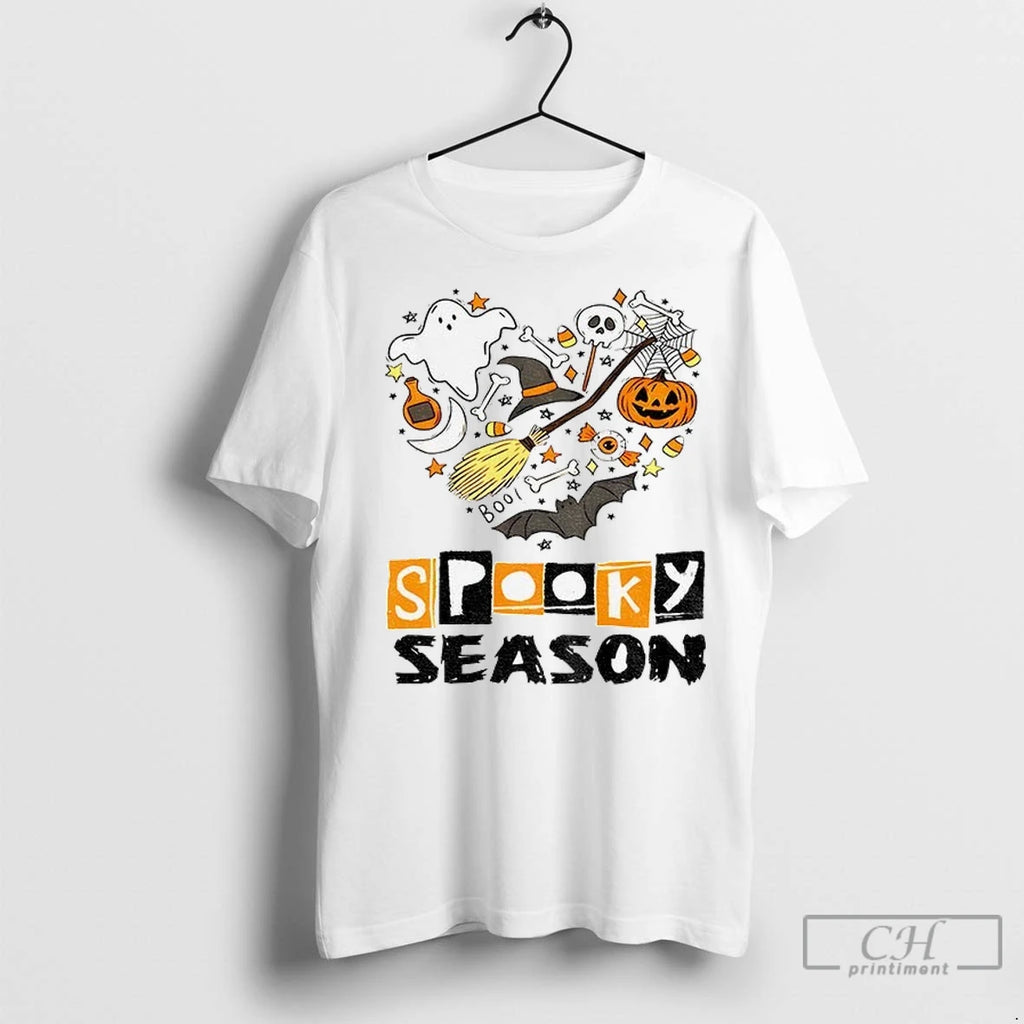 Spooky Season Ghost Pumpkin Boo Halloween 2025 T Shirts