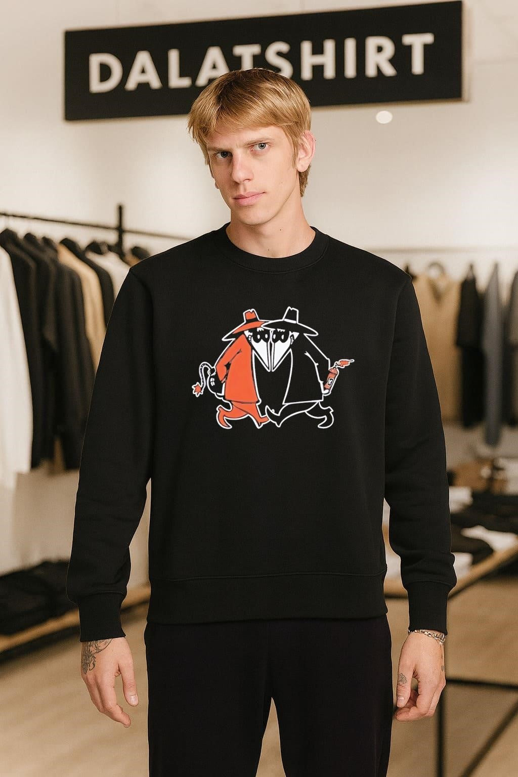 Spy vs Spy Black and White Red Secret Agents Comic shirt