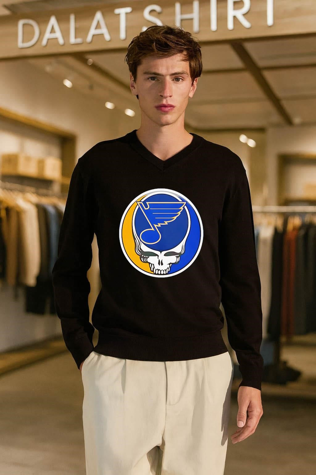 St. Louis Blues Grateful Dead Skull shirt