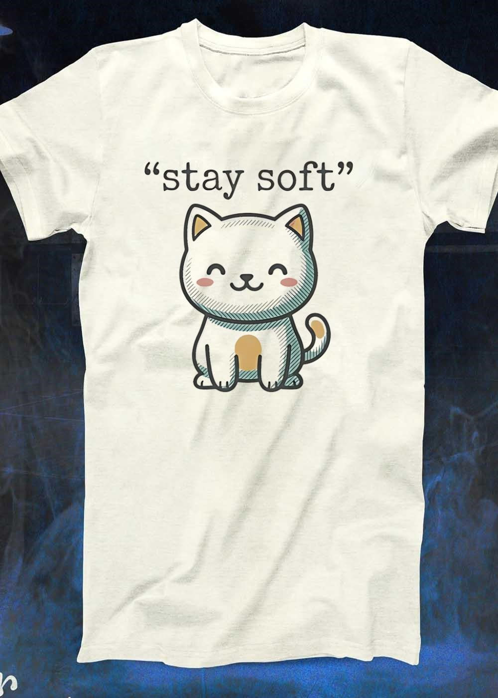 Stay Soft Cute Smiling Cartoon Cat shirt