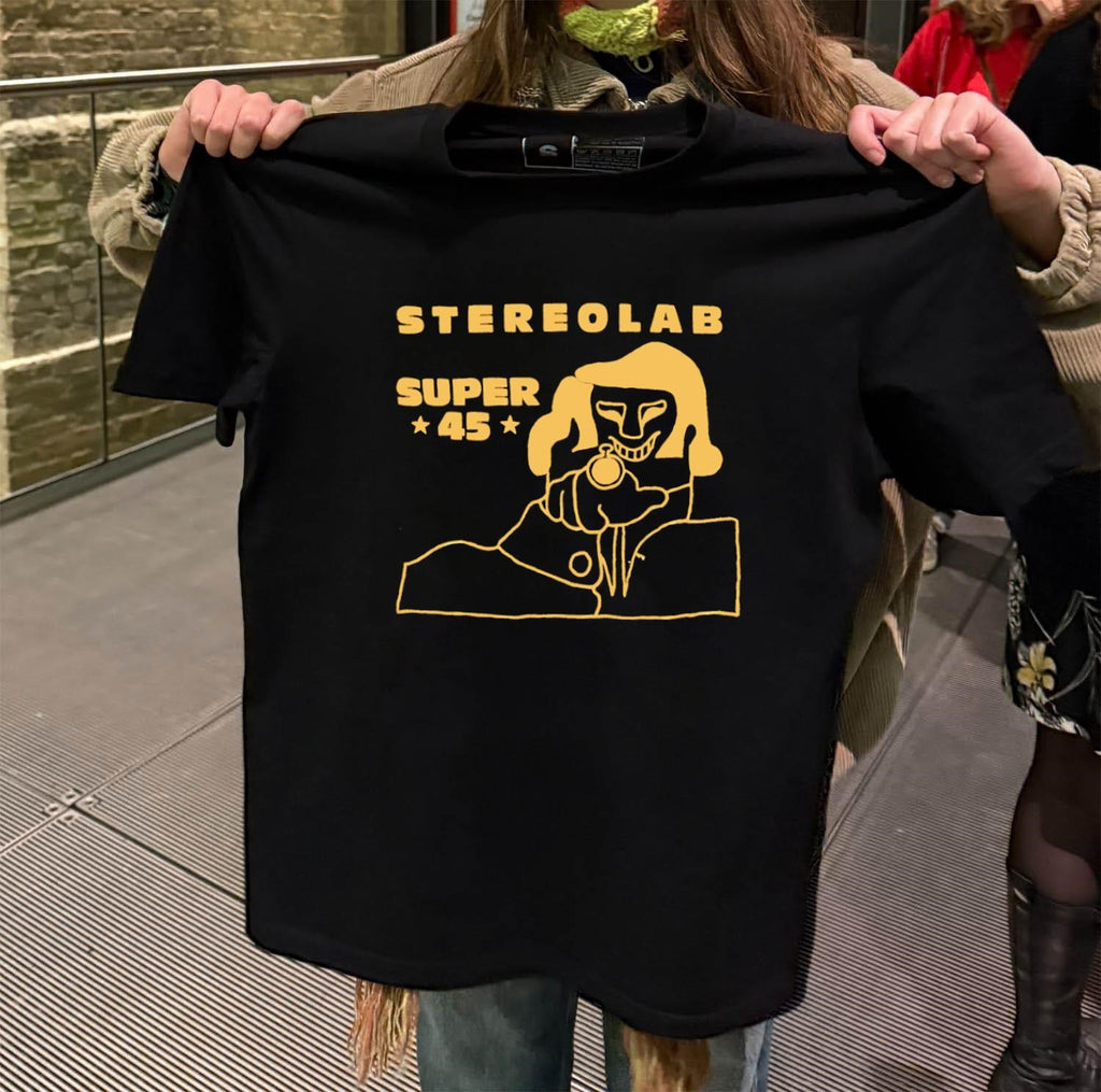 Stereolab Super 45 Star Graphic Music Band shirt