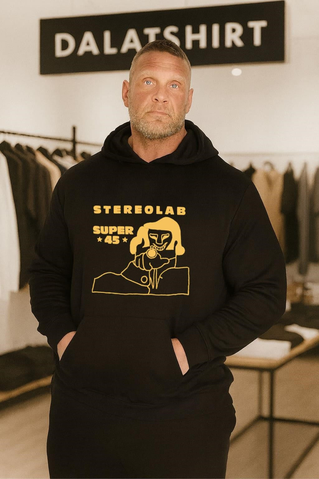 Stereolab Super 45 Star Graphic Music Band shirt
