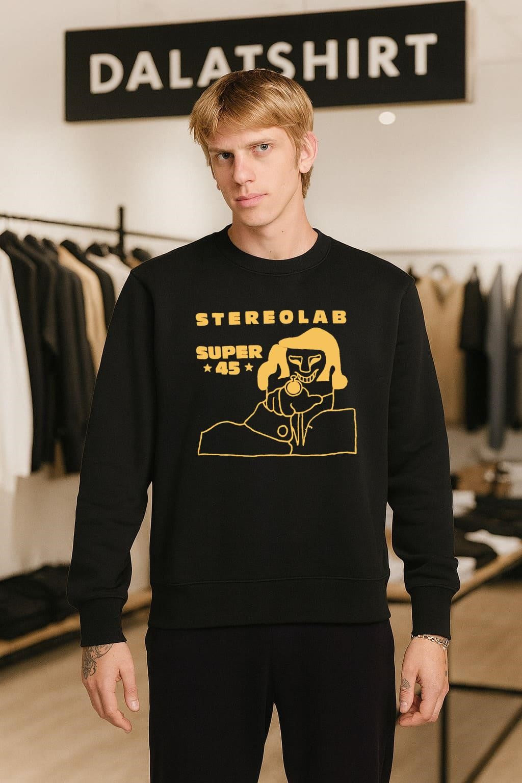 Stereolab Super 45 Star Graphic Music Band shirt