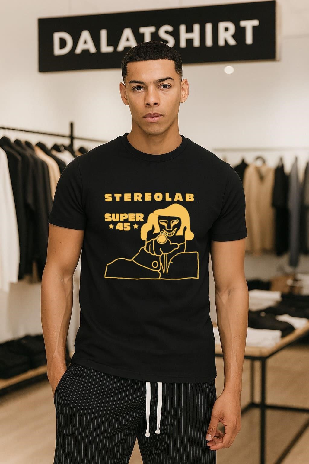 Stereolab Super 45 Star Graphic Music Band shirt