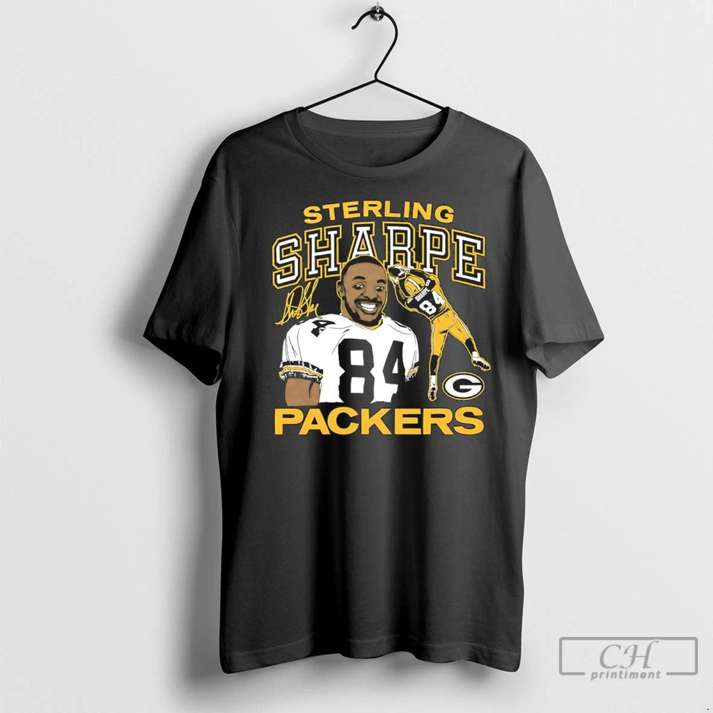 Sterling Sharpe Green Bay Packers Player Signature T Shirts