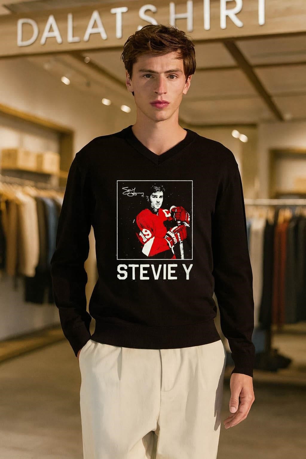 Stevie Y 19 Steve Yzerman Hockey Player Signature Vintage shirt