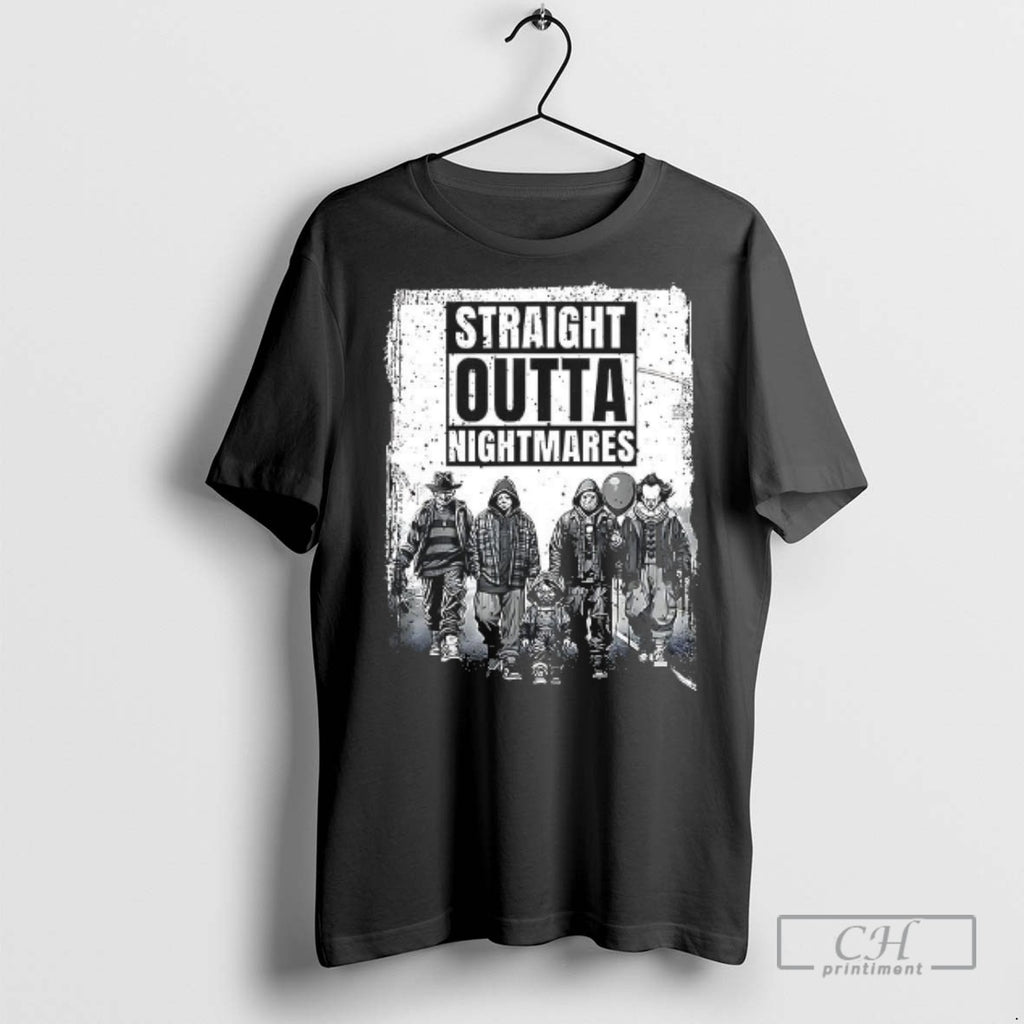Straight Outta Nightmares Horror Halloween Scary T Shirts