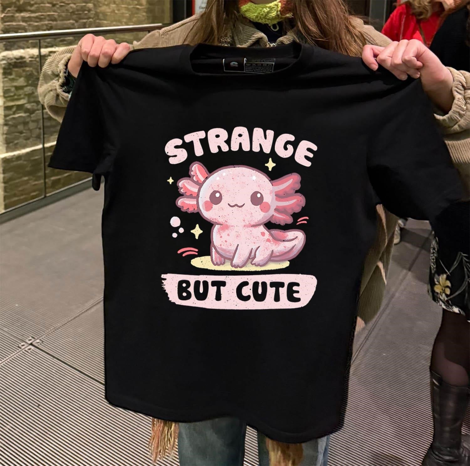 Strange But Cute Axolotl Cartoon retro shirt