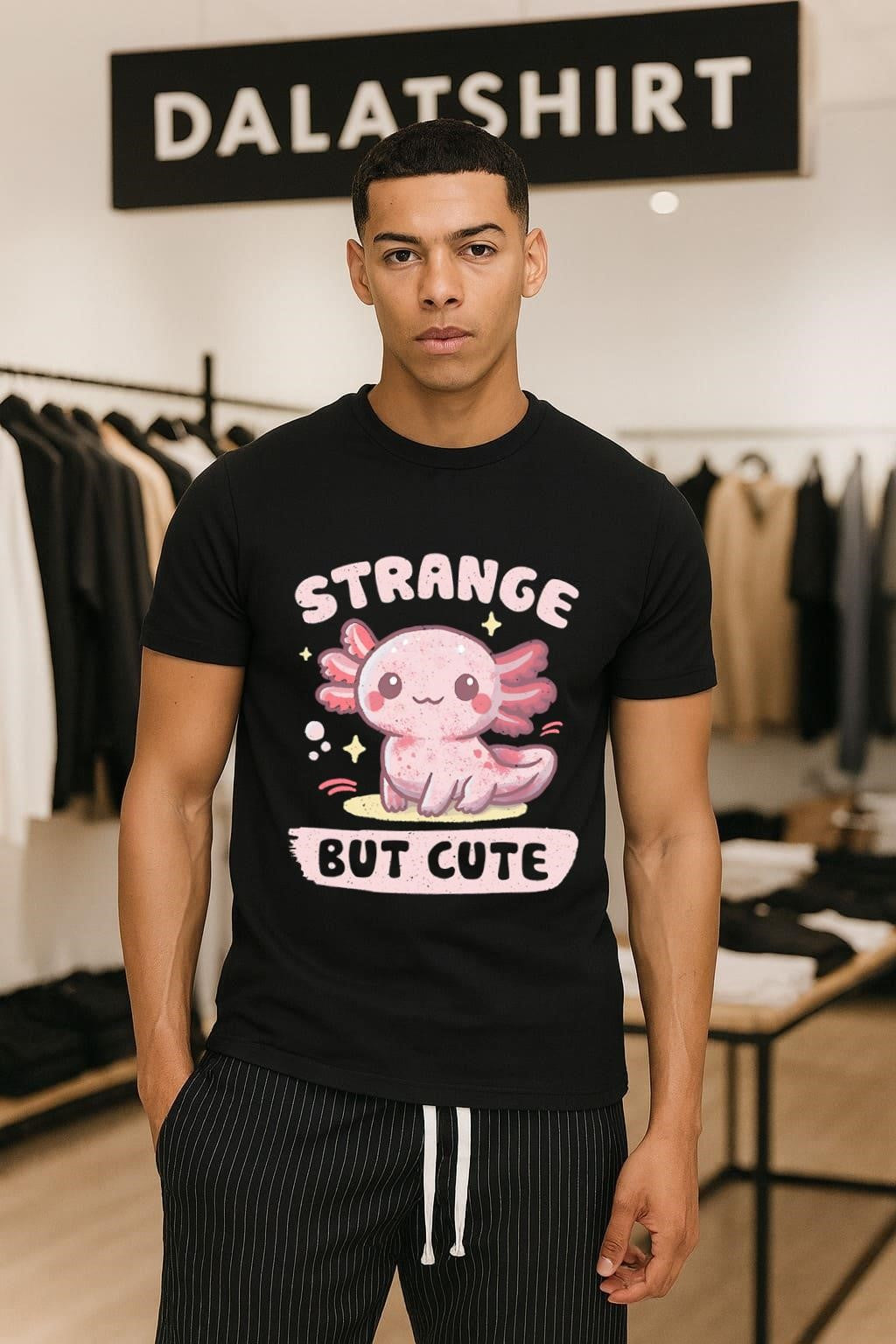 Strange But Cute Axolotl Cartoon retro shirt