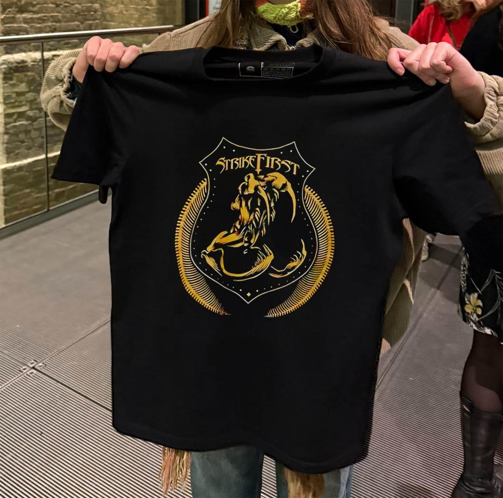 Strike First Snake Skeleton Shield Crest shirt