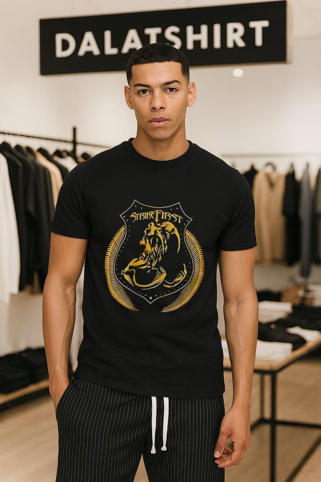 Strike First Snake Skeleton Shield Crest shirt
