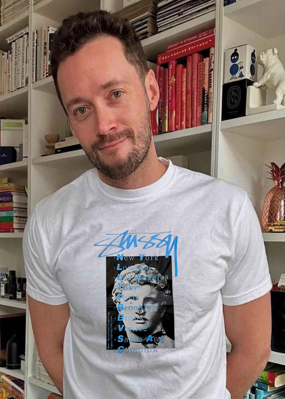 Stussy New York London Los Angeles World Tour Statue shirt